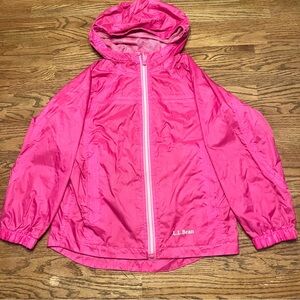 L.L. Bean Pink Hooded Jacket Girls Size 10